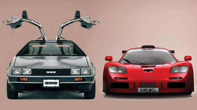 The best classic cars: 100 iconic cars Delorean and Maclaren GTR